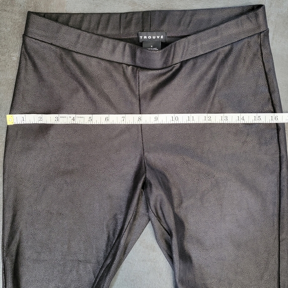 Trouvé Faux Leather Classic Black Caviar Pull On Leggings, Women's Size Small - Picture 6 of 12